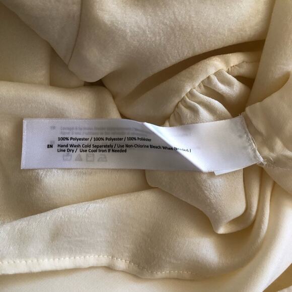 Band Of The Free NWT Cash VNeck Long Sleeve Billowing Sleeves Ivory Top Large - Picture 9 of 14